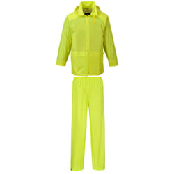 Portwest Mens Essentials Two-Piece Rain Suit - XL R, Yellow
