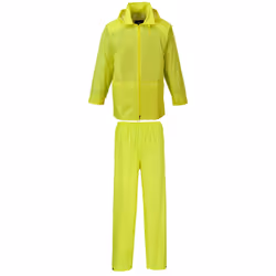 Portwest Mens Essentials Two-Piece Rain Suit - 3XL R, Yellow