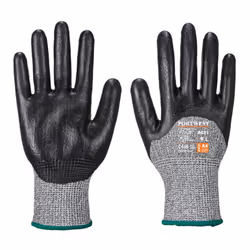 Portwest Unisex Adult A621 Nitrile Foam Cut Resistant Gloves - S, Black