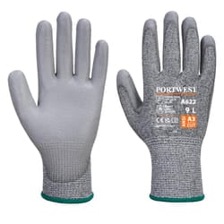 Portwest Unisex Adult A622 MR PU Palm Cut Resistant Gloves - XS, Grey