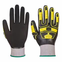 Portwest Unisex Adult AP55 Waterproof Cut Resistant Gloves - S, Grey/Black