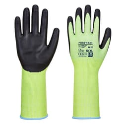Portwest Unisex Adult A632 Long Cuff Cut Resistant Gloves - M, Green/Black
