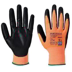 Portwest Unisex Adult A643 Nitrile Foam Cut Resistant Gloves - S, Amber/Black