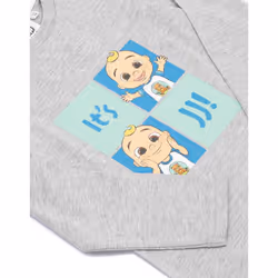 Cocomelon Boys Baby JJ Long-Sleeved T-Shirt - 12-18 Months, Grey