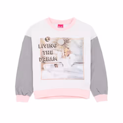 Barbie Girls Living The Dream Fleece Pyjama Set - 9-10 Years, White/Grey/Pink