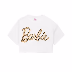 Barbie Womens/Ladies Animal Print Pyjama Set - L, White/Brown