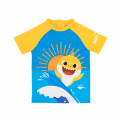 Baby Shark Boys Surfs Up! Two-Piece Swimsuit - 5-6 Years, Blue/Yellow