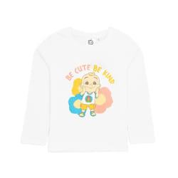 Cocomelon Girls Be Cute Be Kind Long-Sleeved T-Shirt - 18-24 Months, White