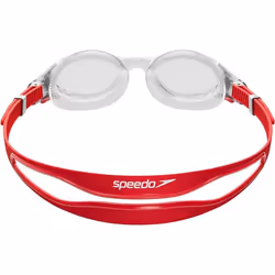 Speedo Mens Biofuse Swimming Goggles - One Size, Red/Silver/Clear