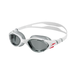 Speedo Mens Biofuse Swimming Goggles - One Size, White/Red/Smoke