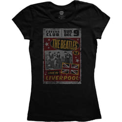 The Beatles Womens/Ladies Live In Liverpool T-Shirt - XXL, Black