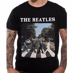 The Beatles Unisex Adult Abbey Road Logo T-Shirt - 4XL, Black