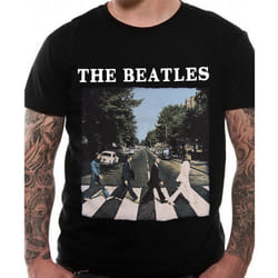 The Beatles Unisex Adult Abbey Road Logo T-Shirt - 5XL, Black
