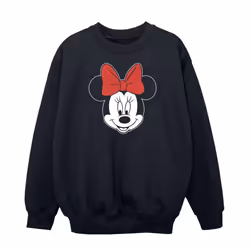 Disney Girls Minnie Mouse Head Sweatshirt - 9-11 Years, Black