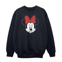 Disney Girls Minnie Mouse Head Sweatshirt - 9-11 Years, Black