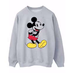 Disney Mens Classic Mickey Mouse Sweatshirt - S, Sports Grey