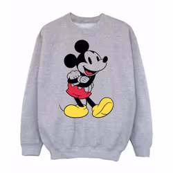 Disney Girls Classic Mickey Mouse Sweatshirt - 9-11 Years, Sports Grey