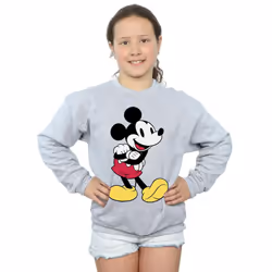 Disney Girls Classic Mickey Mouse Sweatshirt - 9-11 Years, Sports Grey