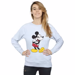 Disney Womens/Ladies Classic Mickey Mouse Sweatshirt - XXL, Heather Grey