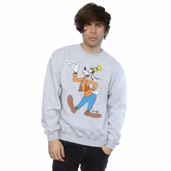 Disney Mens Classic Goofy Sweatshirt - L, Sports Grey