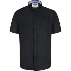 Duke Mens James Oxford Kingsize Short-Sleeved Shirt - 7XL, Black