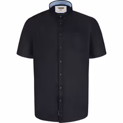 Duke Mens James Oxford Kingsize Short-Sleeved Shirt - 8XL, Black