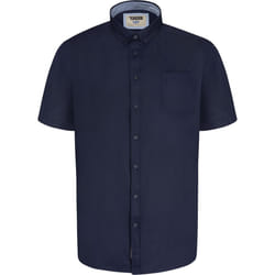 Duke Mens James Oxford Kingsize Short-Sleeved Shirt - 3XL, Navy