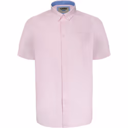 Duke Mens James Oxford Kingsize Short-Sleeved Shirt - 8XL, Pink