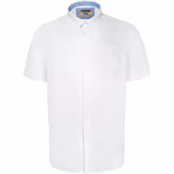 Duke Mens James Oxford Kingsize Short-Sleeved Shirt - 8XL, White