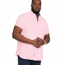 Duke Mens James Oxford Kingsize Short-Sleeved Shirt - 3XL, Pink