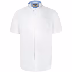 Duke Mens James Oxford Kingsize Short-Sleeved Shirt - 4XL, White
