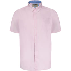 Duke Mens James Oxford Kingsize Short-Sleeved Shirt - 5XL, Pink