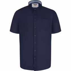 Duke Mens James Oxford Kingsize Short-Sleeved Shirt - 7XL, Navy