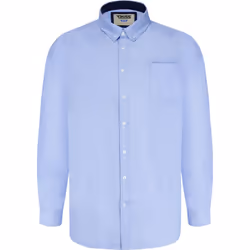 Duke Mens Richard Oxford Kingsize Long-Sleeved Shirt - 5XL, Sky Blue