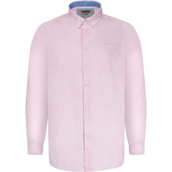 Duke Mens Richard Oxford Kingsize Long-Sleeved Shirt - 2XL, Pink