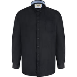 Duke Mens Richard Oxford Kingsize Long-Sleeved Shirt - 6XL, Black