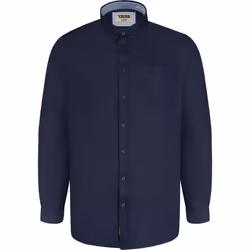 Duke Mens Richard Oxford Kingsize Long-Sleeved Shirt - 4XL, Navy