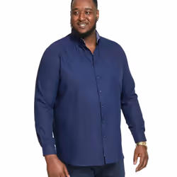 Duke Mens Richard Oxford Kingsize Long-Sleeved Shirt - 4XL, Navy