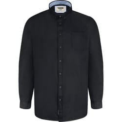 Duke Mens Richard Oxford Kingsize Long-Sleeved Shirt - 3XL, Black