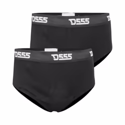 Duke Mens Thompson D555 Cotton Y Front Kingsize Briefs (Pack of 2) - 5XL, Black