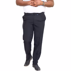 Duke Mens Max Adjustable Waist Kingsize Trousers - 48L, Navy