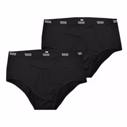 Duke Mens Thompson D555 Y Front Briefs (Pack of 2) - S, Black