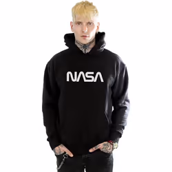 NASA Mens Modern Logo Hoodie - S, Black