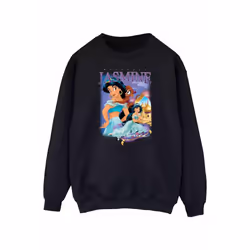 Aladdin Womens/Ladies Jasmine Montage Sweatshirt - XXL, Black