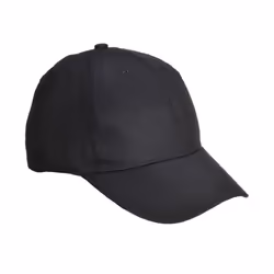 Portwest 6 Panel Baseball Cap - One Size, Black