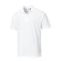Portwest Mens Naples Polo Shirt - XS, White