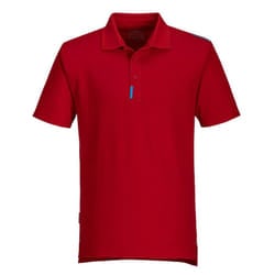 Portwest Mens WX3 Polo Shirt - S, Deep Red
