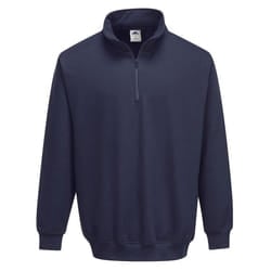 Portwest Mens Sorrento Zip Neck Sweatshirt - M, Navy