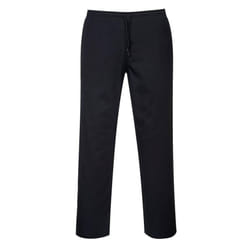 Portwest Mens Drawstring Trousers - XS T, Black