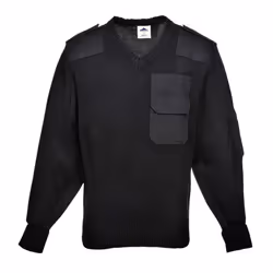 Portwest Mens Nato Sweatshirt - 3XL, Black
